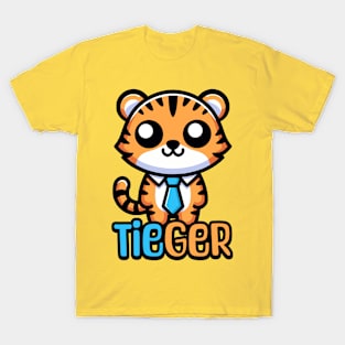 Tieger! Cute Tie Wearing Tiger Pun T-Shirt